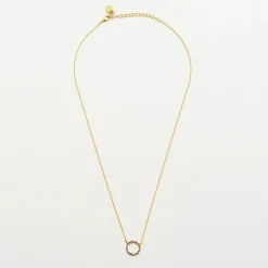 Gold Plated Rainbow Circle Necklace>Caroline Gardner Store