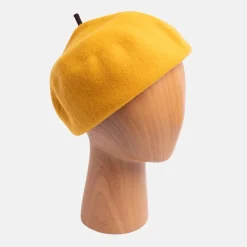 Gold Pure Merino Roll Up Beret>Caroline Gardner New