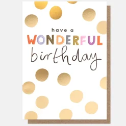 Gold Spot Wonderful Birthday Card>Caroline Gardner Flash Sale
