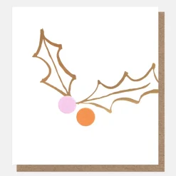 Gold/Lilac Robin & Holly Mixed Charity Christmas Cards Pack of 8><noscript><img width=