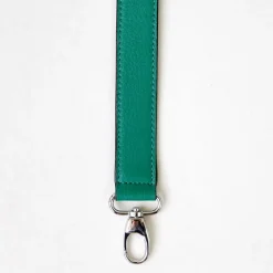Green Leather Short Handbag Strap><noscript><img width=
