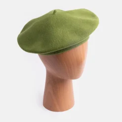 Green Pure Merino Classic Beret>Caroline Gardner Store