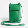Green Vegan Leather Phone Bag>Caroline Gardner Discount
