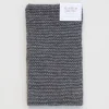 Grey Chunky Cashmere Knitted Scarf>Caroline Gardner Fashion