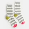 Grey Stripes Socks>Caroline Gardner Online