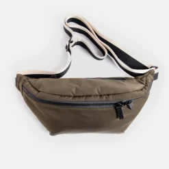 Khaki Padded Crossbody Bag>Caroline Gardner New