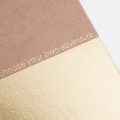 Kraft/Gold Slim Hardback Notebook><noscript><img width=