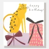 Leopard & Presents Birthday Card>Caroline Gardner New