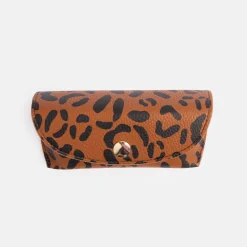 Leopard Print Flap Glasses Case>Caroline Gardner Store
