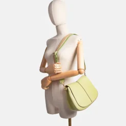 Lime Leather Helena Saddle Bag><noscript><img width=