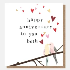 Lovebirds To You Both Anniversary Card>Caroline Gardner New
