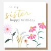 Meadow Flowers Birthday Card For Sister>Caroline Gardner New