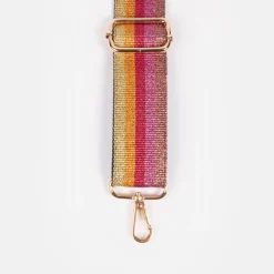 Metallic Rainbow Webbing Handbag Strap>Caroline Gardner Sale