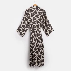 Mono Hearts Dressing Gown>Caroline Gardner Store