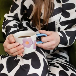 Mono Hearts Pyjama Shirt>Caroline Gardner Clearance