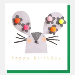 Mouse With Flowers Birthday Card>Caroline Gardner Shop