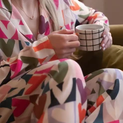 Multi Colour Block Hearts Pyjama Trousers>Caroline Gardner Online