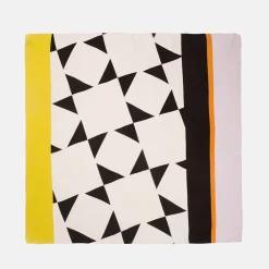 Multi Geometric Square Silk Scarf>Caroline Gardner Discount