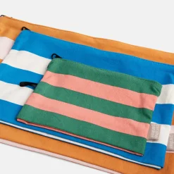 Multi Stripe Set of 3 Travel Pouches><noscript><img width=
