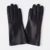 Navy Leather Cashmere-Lined Gloves>Caroline Gardner Best Sale