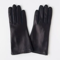 Navy Leather Cashmere-Lined Gloves>Caroline Gardner Best Sale