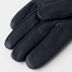 Navy Leather Cashmere-Lined Gloves>Caroline Gardner Best Sale