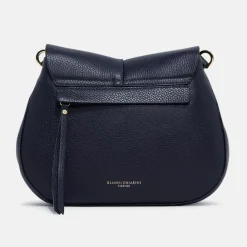 Navy Leather Helena Saddle Bag><noscript><img width=