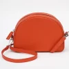 Orange Leather Half Moon Crossbody Bag>Caroline Gardner Cheap