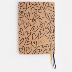 Outline Hearts Kraft Hardback Notebook><noscript><img width=