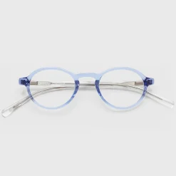 Pale Blue 'Board Stiff' Reading Glasses><noscript><img width=