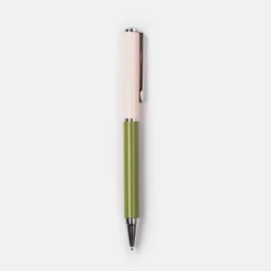 Pale Pink/Khaki Colourblock Boxed Pen><noscript><img width=