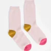 Pale Pink/Mustard/Bright Pink Cashmere Bed Socks>Caroline Gardner Best Sale