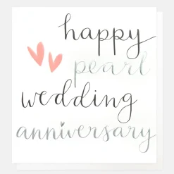 Pearl Wedding Anniversary Card>Caroline Gardner Shop