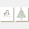 Penguin & Tree Mixed Charity Christmas Cards Pack of 8>Caroline Gardner Discount