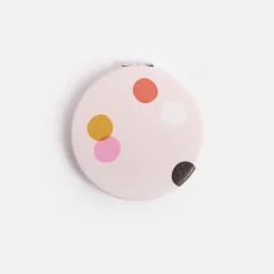 Pink Dotty Round Pocket Mirror><noscript><img width=