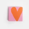 Pink Heart Square Pocket Mirror>Caroline Gardner Fashion