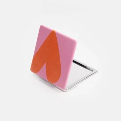 Pink Heart Square Pocket Mirror>Caroline Gardner Fashion