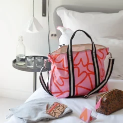 Pink Hearts Weekend Bag>Caroline Gardner Best Sale
