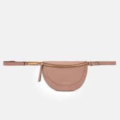 Pink Leather Brooke Crossbody Belt Bag>Caroline Gardner Clearance