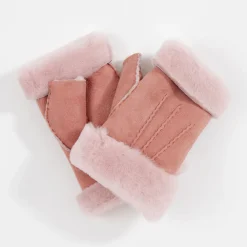 Pinky Shearling Wrist Warmers>Caroline Gardner Fashion