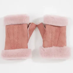 Pinky Shearling Wrist Warmers>Caroline Gardner Fashion