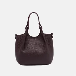 Plum Leather Dua Tote Bag><noscript><img width=