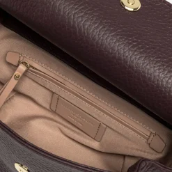 Plum Leather Pilar Shoulder Bag>Caroline Gardner Cheap