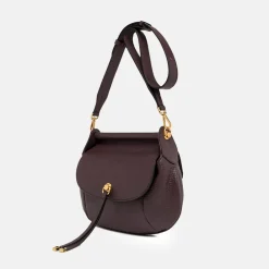 Plum Leather Pilar Shoulder Bag><noscript><img width=