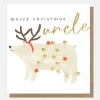 Polar Bear With Antlers Christmas Card For Uncle>Caroline Gardner Shop