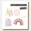 Rainbow & Candles Birthday Card>Caroline Gardner Flash Sale