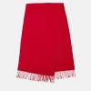 Red Pure Wool Scarf>Caroline Gardner Sale