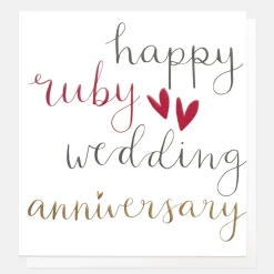 Ruby Wedding Anniversary Card>Caroline Gardner Best Sale