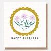 Scalloped Flowers Happy Birthday Card>Caroline Gardner Cheap