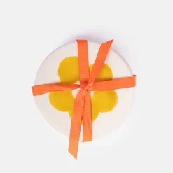 Set of 4 Stoneware Flower Coasters>Caroline Gardner Hot